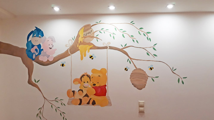 Παιδική τοιχογραφία Winnie the Pooh με τους φίλους του-image-2
