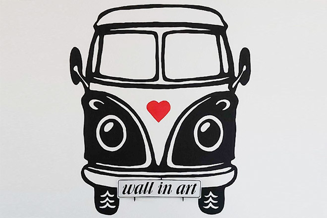 Οικιακή τοιχογραφία Hippie Volkswagen Van